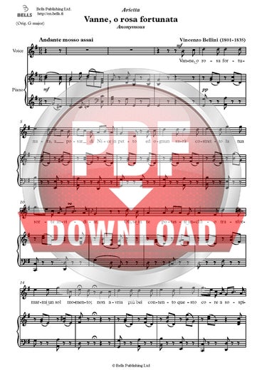 Bellini, Vincenzo: Vanne, o rosa fortunata