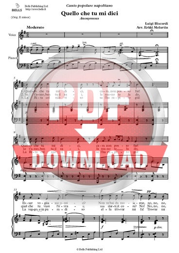 Biscardi, Luigi (sov. Erkki Melartin): Quello che tu mi dici, EM268/2