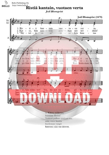 Blomqvist, Jo&euml;l: Risti&auml; kantain, vuotaen verta (naiskuoro)