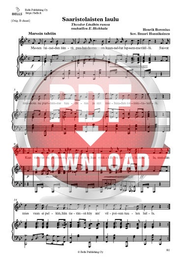 Borenius, Henrik (sov. Ilmari Hannikainen): Saaristolaisten laulu