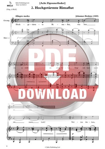 Brahms, Johannes: Hochget&uuml;rmte Rimaflut, Op. 103 No. 2