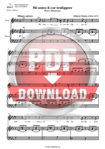 Glinka, Mihail: Mi sento il cor trafiggere