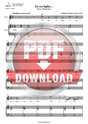 Glinka, Mihail: Tu sei figlia