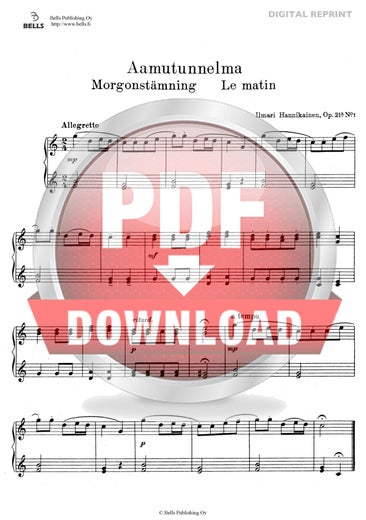 Hannikainen, Ilmari: Aamutunnelma, Op. 21a No. 1