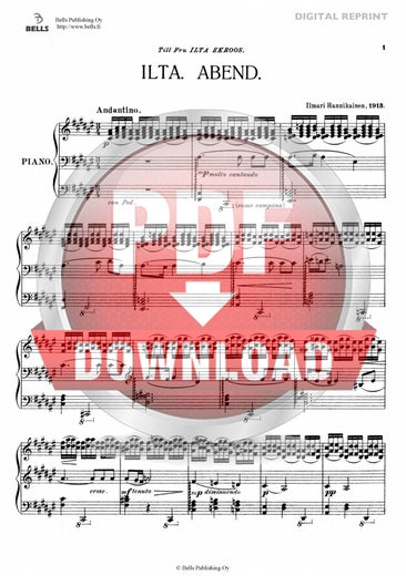 Hannikainen, Ilmari: Ilta (1918)