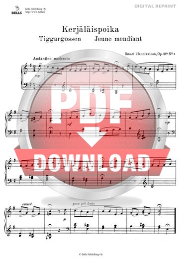 Hannikainen, Ilmari: Kerj&auml;l&auml;ispoika, Op. 21a No. 5