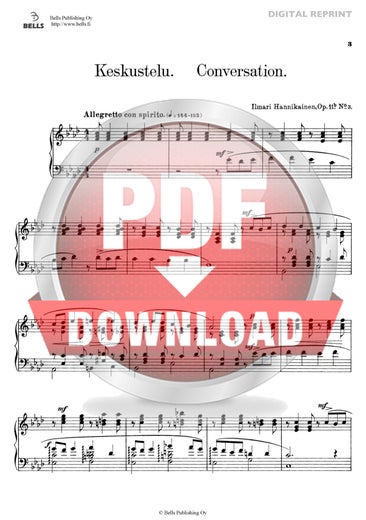 Hannikainen, Ilmari: Keskustelu, Op. 11b No. 3