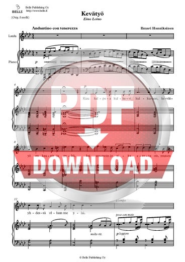 Hannikainen, Ilmari: Kev&auml;ty&ouml;