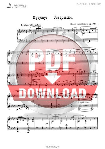 Hannikainen, Ilmari: Kysymys, Op. 11b No. 4