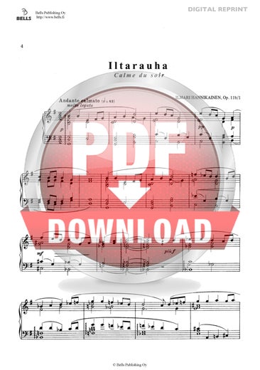 Hannikainen, Ilmari: Iltarauha, Op. 11b No. 1