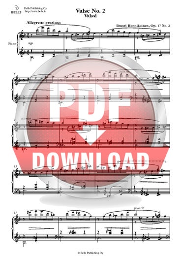 Hannikainen, Ilmari: Valssi No. 2, Op. 17 No. 2