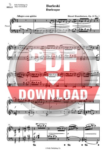 Hannikainen, Ilmari: Burleski, Op. 20 No. 5