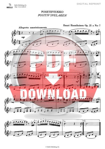 Hannikainen, Ilmari: Posetiiviukko, Op. 21a No. 7