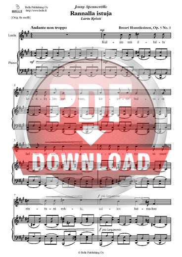 Hannikainen, Ilmari: Rannalla istuja, Op. 5 No. 1