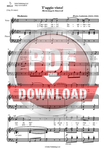 Labriola, Pietro: T'aggio visto!