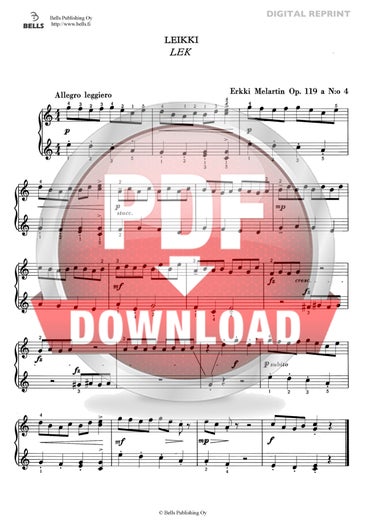 Melartin, Erkki: Leikki, Op. 119a No. 4