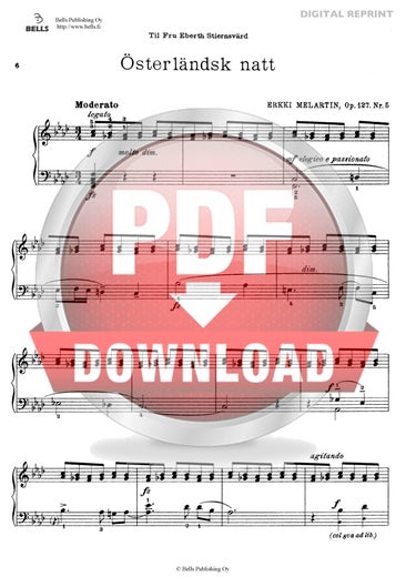 Melartin, Erkki: &Ouml;sterlandsk natt, Op. 127 No. 5