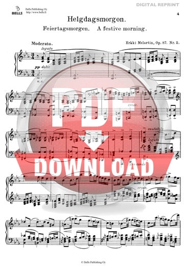 Melartin, Erkki: Pyh&auml;p&auml;iv&auml;n aamu, Op. 87 No. 2