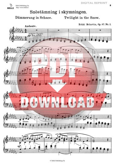 Melartin, Erkki: Lumitunnelma, Op. 87 No. 1