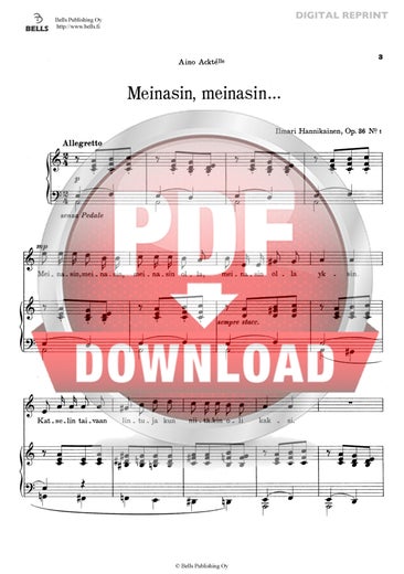 Trad. (sov. Ilmari Hannikainen): Meinasin, meinasin, Op. 36 No. 1