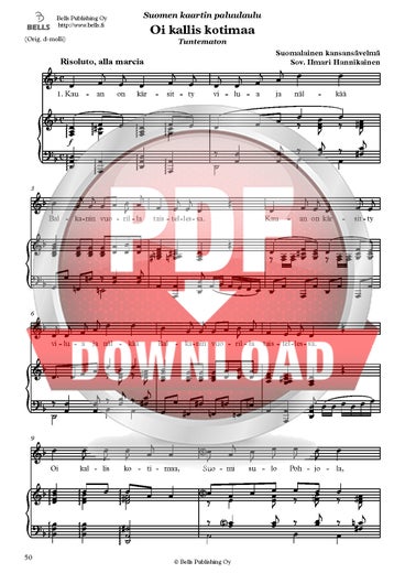 Trad. (sov. Ilmari Hannikainen): Oi kallis kotimaa