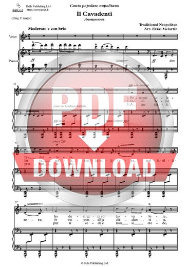 Trad. (sov. Erkki Melartin): Il Cavadenti, EM268/4