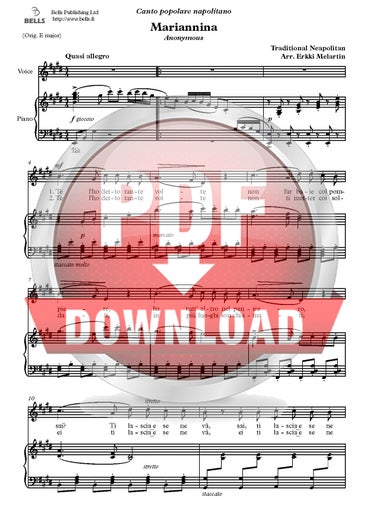 Trad. (sov. Erkki Melartin): Mariannina, EM268/7
