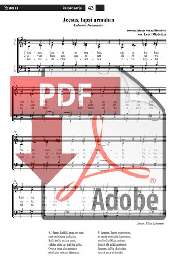 Trad. (sov. Leevi Madetoja): Jeesus, lapsi armahin (kuoro)